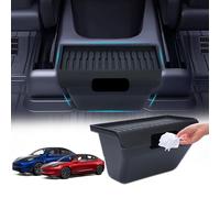 awliye Trash Can Fit Tesla Model Y,Garbage Can Bin Accessories,Rear Center Console Storage Box Organizer,Black