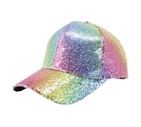 Awlsyj Sequin Baseball Cap for Women Girls Trucker Hat Sun Hat Golf Visor Hat Sparkly Bling 80s Party Hat for Hip Top Beach Travel