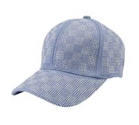 Awlsyj Sequin Baseball Cap for Women Girls Trucker Hat Sun Hat Golf Visor Hat Sparkly Bling 80s Party Hat for Hip Top Beach Travel (UK, Alpha, One Size, Rhinestone Plaid Denim Light Blue)