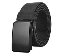 Awlyfm Mens Belt Black Canvas Tactical Work Golf Belts for Men Big and Tall, Black, 63inch for W52-55