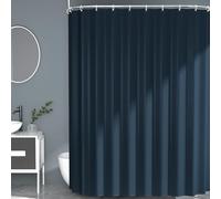AwmnSrman Dark Blue Shower Curtain - Shower Curtains for Bathroom with 12 Shower Curtains Hooks, Quick-Drying Modern Elegant Design Polyester W 180 x L 200cm (W 70.9" x L 78.7")