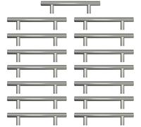 AwmnSrman Kitchen Cupboard Handles Silver 15 Pack 96 mm(3,78 inch) Hole Center, Brushed Finish Stainless Steel Installation of Holes