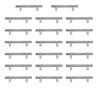 AwmnSrman Kitchen Cupboard Handles Silver 20 Pack 96 mm(3,78 inch) Hole Center, Brushed Finish Stainless Steel Installation of Holes