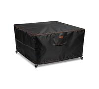 AWNIC Fire Pit Cover Waterproof, 91x91x50CM Square Firepit Covers Windproof Heavy Duty 600D Oxford Fabric Outdoor Firepit Covers with Air Vent for Garden Fire Pit