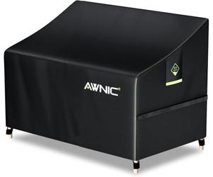AWNIC Garden Bench Covers Waterproof, 2 Seater Bench Covers 134x70x60/88cm | Breathable 420D Oxford Fabric Heavy Duty Outdoor Sofa Cover Windproof Tear Resistant