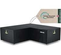 AWNIC Garden L Shaped Sofa Cover Rattan Corner Furniture Covers Waterproof Outdoor V Shape Dining Set Covers UV-resistant 215x215x85x71cm