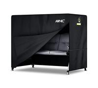 Awnic Hollywood Swing Cover Protective Cover Tarpaulin 3 Seater Waterproof Weatherproof Patio Tarpaulin for Hollywood Swing with Drawstring 420D 210 x 125 x 170 cm