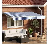 vidaXL Blue and White 3.5 x 2 m Polyester with PU coating