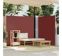 Awning Brown Fabric 180x600cm Retractable Automatic Double-Sided Privacy Screen