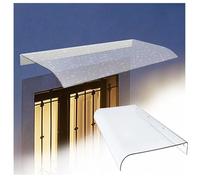Awning Canopy,Clear Polycarbonate Window Awning Canopy - 16-47 inch Patio Rain Shelter Cover for Porch & Exterior Door, Durable Roof Protection Against Weather Elements (16x110in)