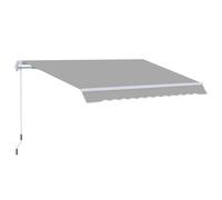 Awning Canopy Manual Retractable Porch Sun Shade Shelter 3 x 2m Light Grey