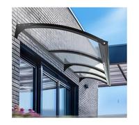 Awning Canopy,Modern Polycarbonate Door Window Awning Canopy - Transparent Shelter for Outdoor Protection, Aluminum Frame, 65x240cm (25.6x95in) - Stylish Overhead Awning for Homes