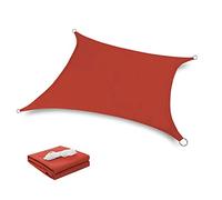 Awning Canopy Outdoor Sun Shade Sail Garden Patio Canopy 2x3m 2x4m 3x5m Rectangle Sunscreen Awning Waterproof Portable for Summer Yard Pool Beach Sun Shelter, Rust Red