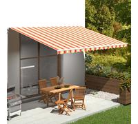 Awning Fabric 100% Polyester PU Coated Multicolour 500x350cm Red White Panel XL