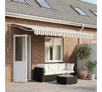 Awning Fabric 6 x 3.50 m. Light Grey White Polyester UV Water-Repellent Valance
