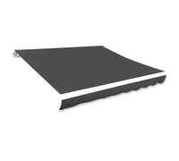 Awning Fabric Anthracite 450x300 cm 100% Polyester PU Coated Sunshade Waterproof