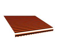 Awning Fabric Orange-Brown 450x300 cm 100% Polyester PU Coated Sunshade Outdoor
