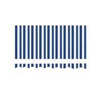 Awning Fabric Replacement 4x3m with Valance, Manual Retractable Canopy Cover, Durable Blue Awning Material for Pavilion (6x3m / 20x10ft)