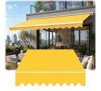 Awning Fabric Replacement for Patio, UV Resistant Waterproof Polyester Canopy, Sun Shade Canvas Cover for Deck and Garden, Frame Not Included