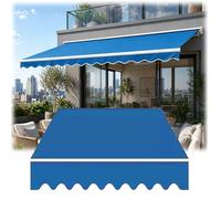 Awning Fabric Replacement for Patio, UV Resistant Waterproof Polyester Canopy, Sun Shade Canvas Cover for Deck and Garden, Frame Not Included