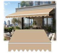 Awning Fabric Replacement for Patio, UV Resistant Waterproof Polyester Canopy, Sun Shade Canvas Cover for Deck and Garden, Frame Not Included