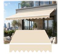 Awning Fabric Replacement for Patio, UV Resistant Waterproof Polyester Canopy, Sun Shade Canvas Cover for Deck and Garden, Frame Not Included