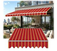 Awning Fabric Replacement for Patio, UV Resistant Waterproof Polyester Canopy, Sun Shade Canvas Cover for Deck and Garden, Frame Not Included