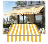 Awning Fabric Replacement for Patio, UV Resistant Waterproof Polyester Canopy, Sun Shade Canvas Cover for Deck and Garden, Frame Not Included