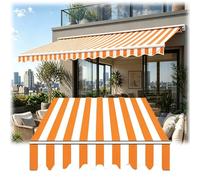 Awning Fabric Replacement for Patio, UV Resistant Waterproof Polyester Canopy, Sun Shade Canvas Cover for Deck and Garden, Frame Not Included