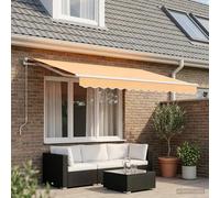 Awning Fabric Sand 3.5x2.5m Polyester UV Water-Repellent Fade-Resistant Valance