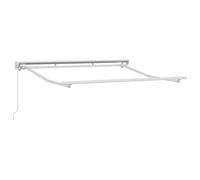 Awning Frame Manual Adjustable White 2.5 x 2 m Steel