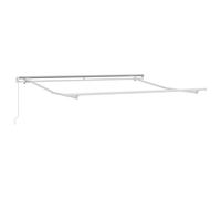 Retractable Awning Frame White 3.5x2.5m Aluminium Manual Patio Shade Shelter Eco
