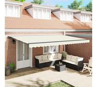 Awning Frame Cream 500 x 300 cm Polyester with PU coating