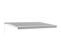 vidaXL Manual Retractable Awning Anthracite and White 5 x 3.5 m