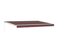 vidaXL Manual Retractable Awning Brown 4 x 3 m