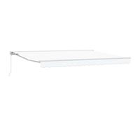 vidaXL Manual Retractable Awning White 4 x 3 m