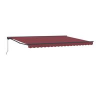 vidaXL Awning Frame Burgundy 450 x 300 cm Polyester with PU coating