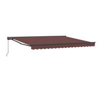 vidaXL Awning Frame Brown 400 x 300 cm Polyester with PU coating