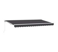 vidaXL Awning Frame Anthracite 350 x 200 cm Polyester with PU coating