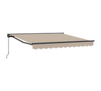 vidaXL Awning Frame Beige 350 x 250 cm Polyester with PU coating