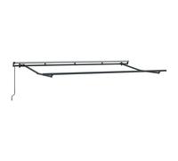 vidaXL Awning Frame Retractable Manual White 4 x 2 m Metal