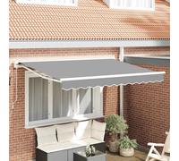 Awning Frame White 3x2m Powder-Coated Steel Retractable Garden Terrace for Patio