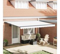 Awning Frame White 450 x 300 cm Polyester with PU coating
