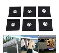 Awning Hooks for Caravan, 6-Pack RV Awning Track Hooks Compatible with 5-8mm Pipe Rails, UV-Resistant & Wear-Resistant PU Material, Unique for Structural Design for Bumpy Roads, for Easy Installation