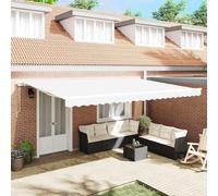 Awning Manual White 500 x 300 x 165 cm Polyester and Metal