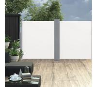 vidaXL Patio Retractable Double Side Awning 170x600cm Cream Sunshade Shelter