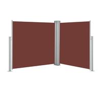 vidaXL Retractable Side Awning Brown 120x1000 cm UK NEW