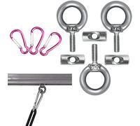 Awning Rail Stoppers 6mm with 3 Carabiner Hooks Stainless Steel End Stoppers Blocking Kit for Caravan Motorhome Campervan Camping Tent Multipurpose (3)