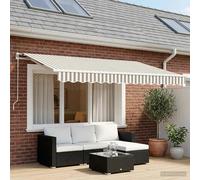 Awning Replacement Fabric Light Grey White 3x2.5m Polyester UV Water-Resistant