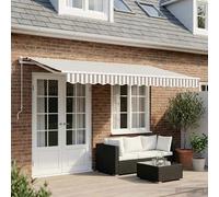 Awning Replacement Fabric Light Grey White 6 x 3 m Polyester UV Water-Repellent